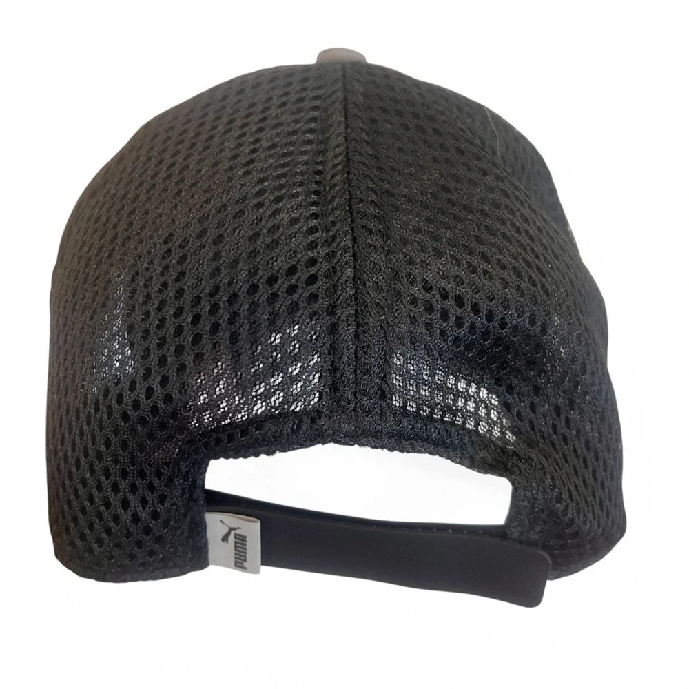NWT PUMA Black Camo black and grey adjustable SnapBack Hat